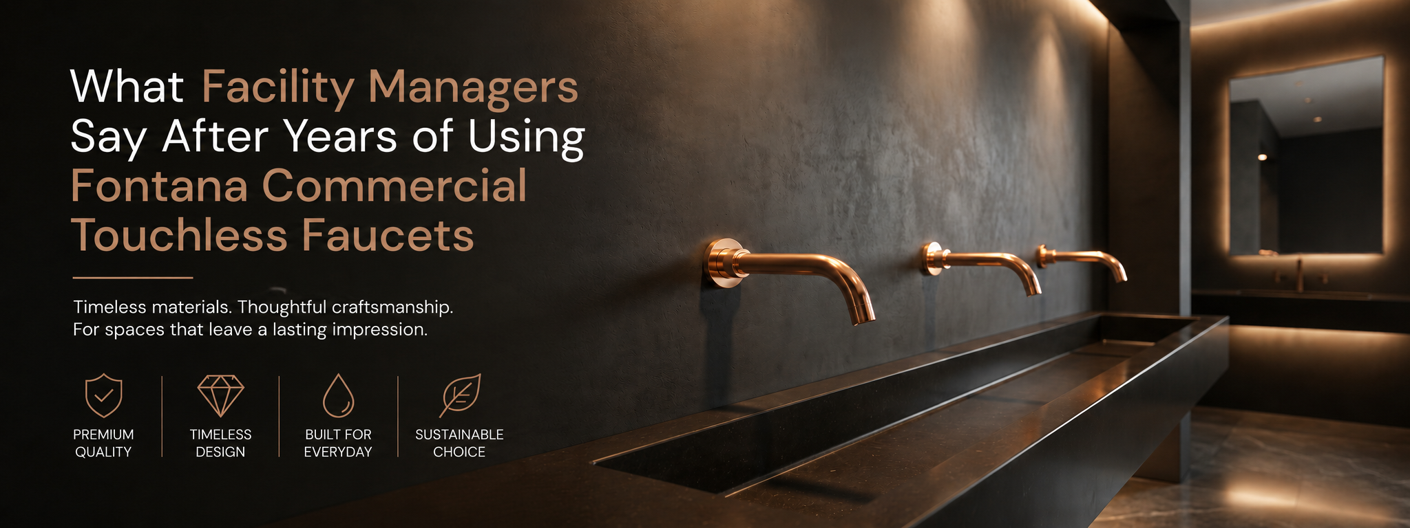 Fontana commercial touchless faucets for professional facility management